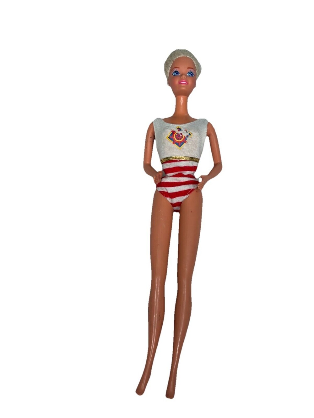 Vtg Twist & Turn Barbie 1966 Blue Eyed Blonde w/ Swimsuit